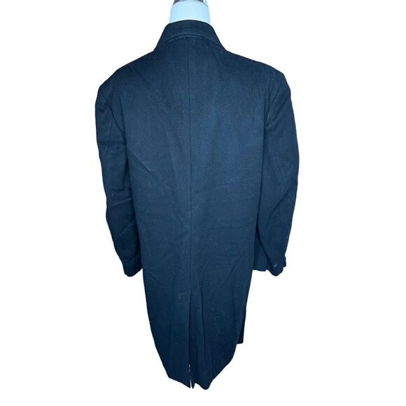 VTG Majestic Crown Amalgamated Clothing Union Men’s Black Wool Overcoat Medium - Picture 6 of 6